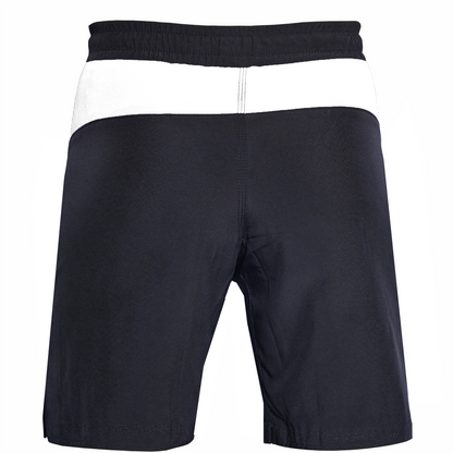 Youth Mma White\Black Shorts – Kids BJJ No-Gi Fight Shorts for Training & Competition
