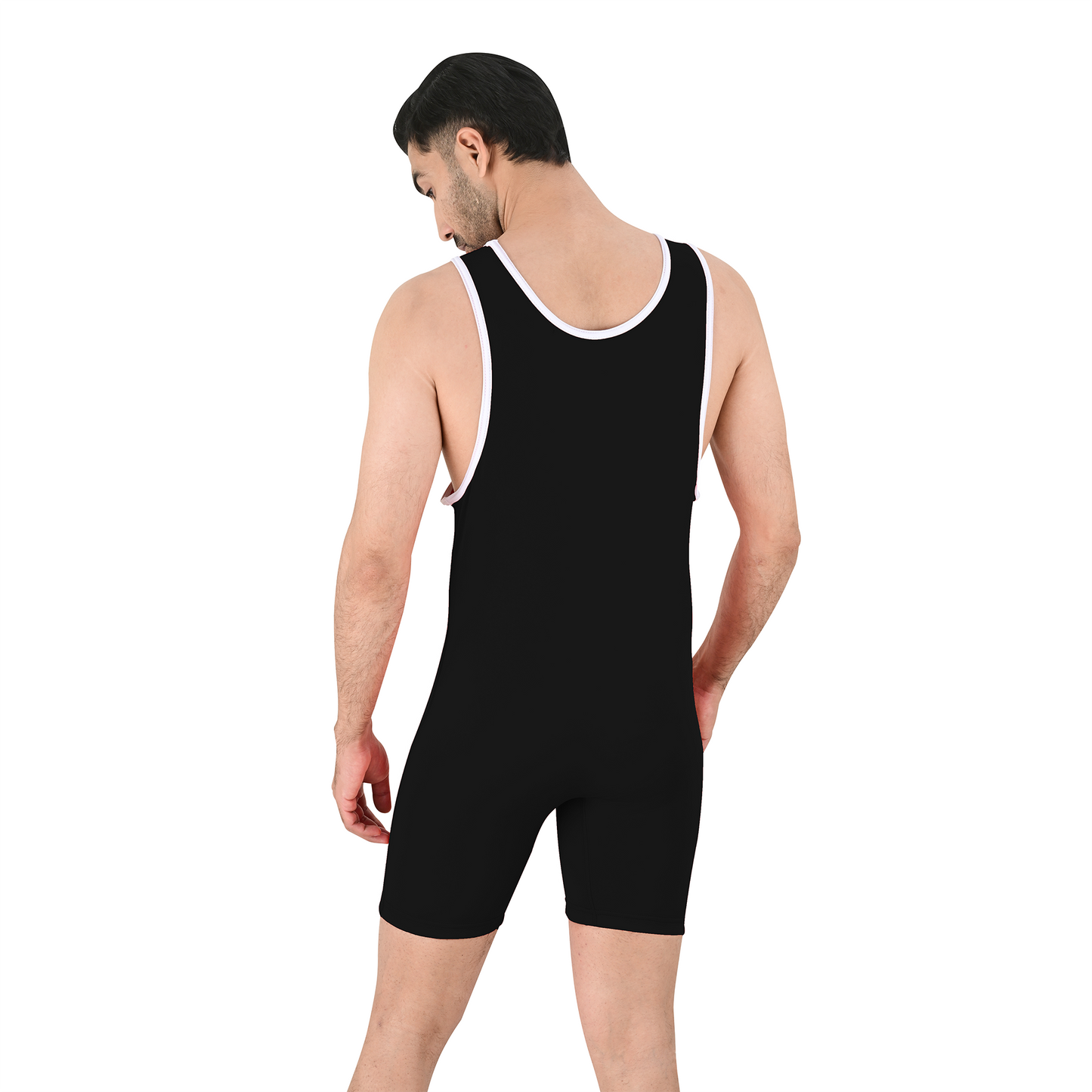 2Bold Simple Black Wrestling Singlet for Men – BJJ, MMA, No-Gi, Grappling Compression Suit