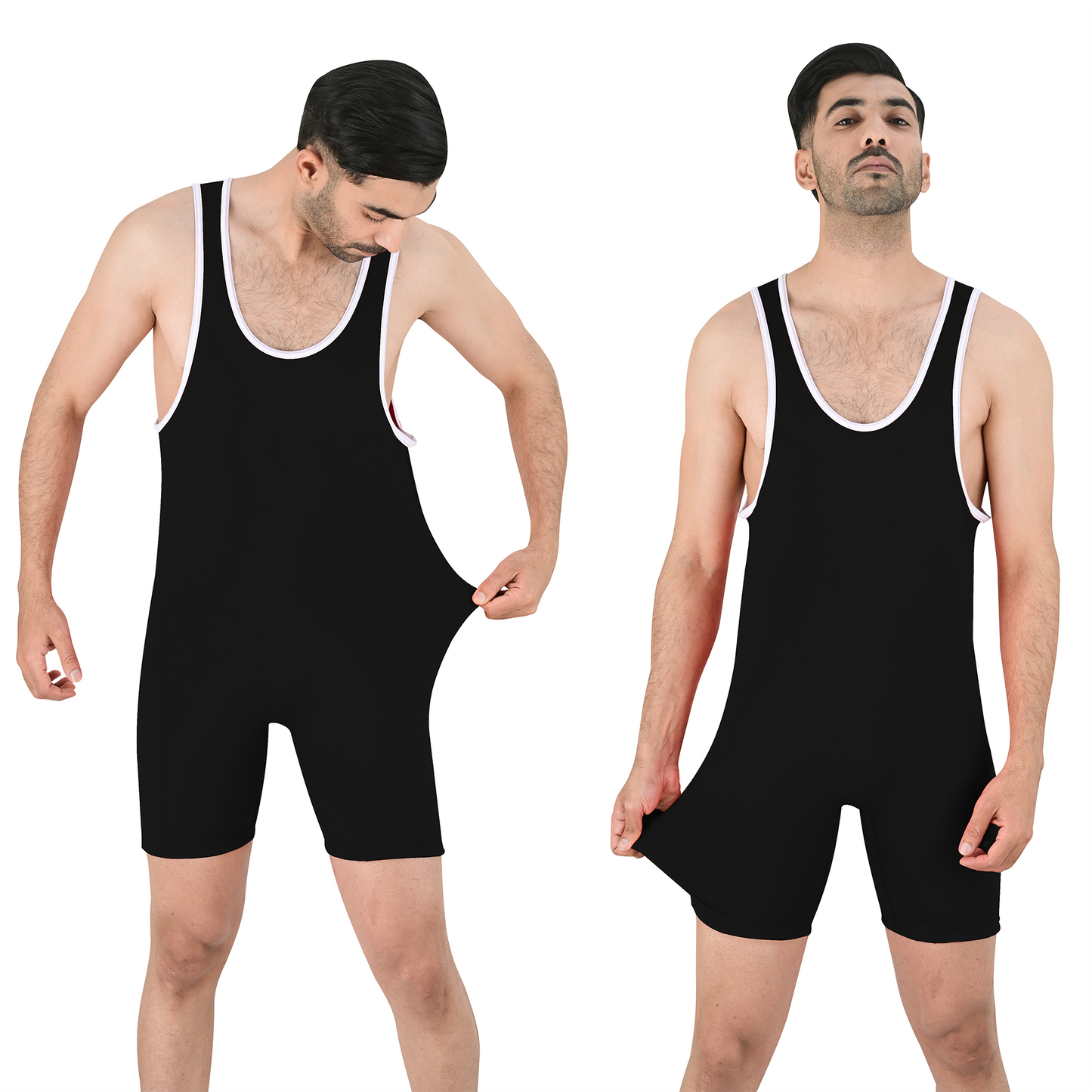 2Bold Simple Black Wrestling Singlet for Men – BJJ, MMA, No-Gi, Grappling Compression Suit