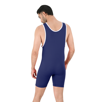 2Bold Simple Blue Wrestling Singlet for Men – BJJ, MMA, No-Gi, Grappling Compression Suit