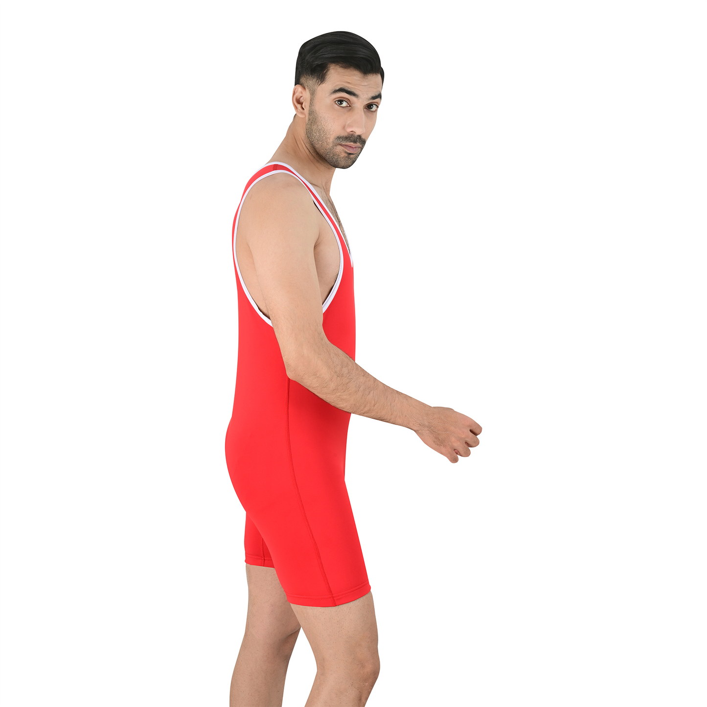 2Bold Red Wrestling Singlet for Men – BJJ, MMA, No-Gi, Grappling Compression Suit