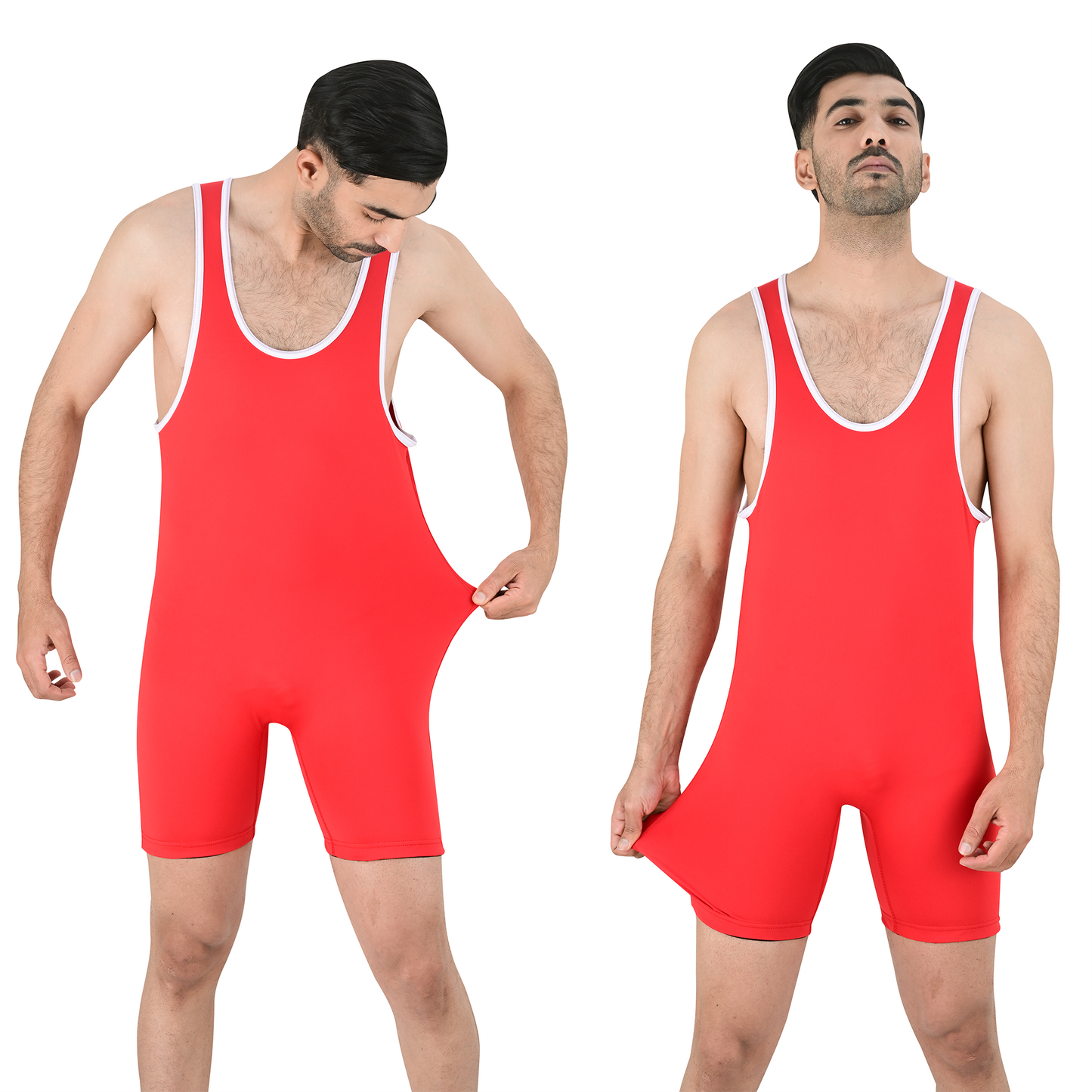 2Bold Red Wrestling Singlet for Men – BJJ, MMA, No-Gi, Grappling Compression Suit