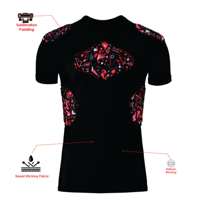 Black Kids Padding padding Shirt Red Black