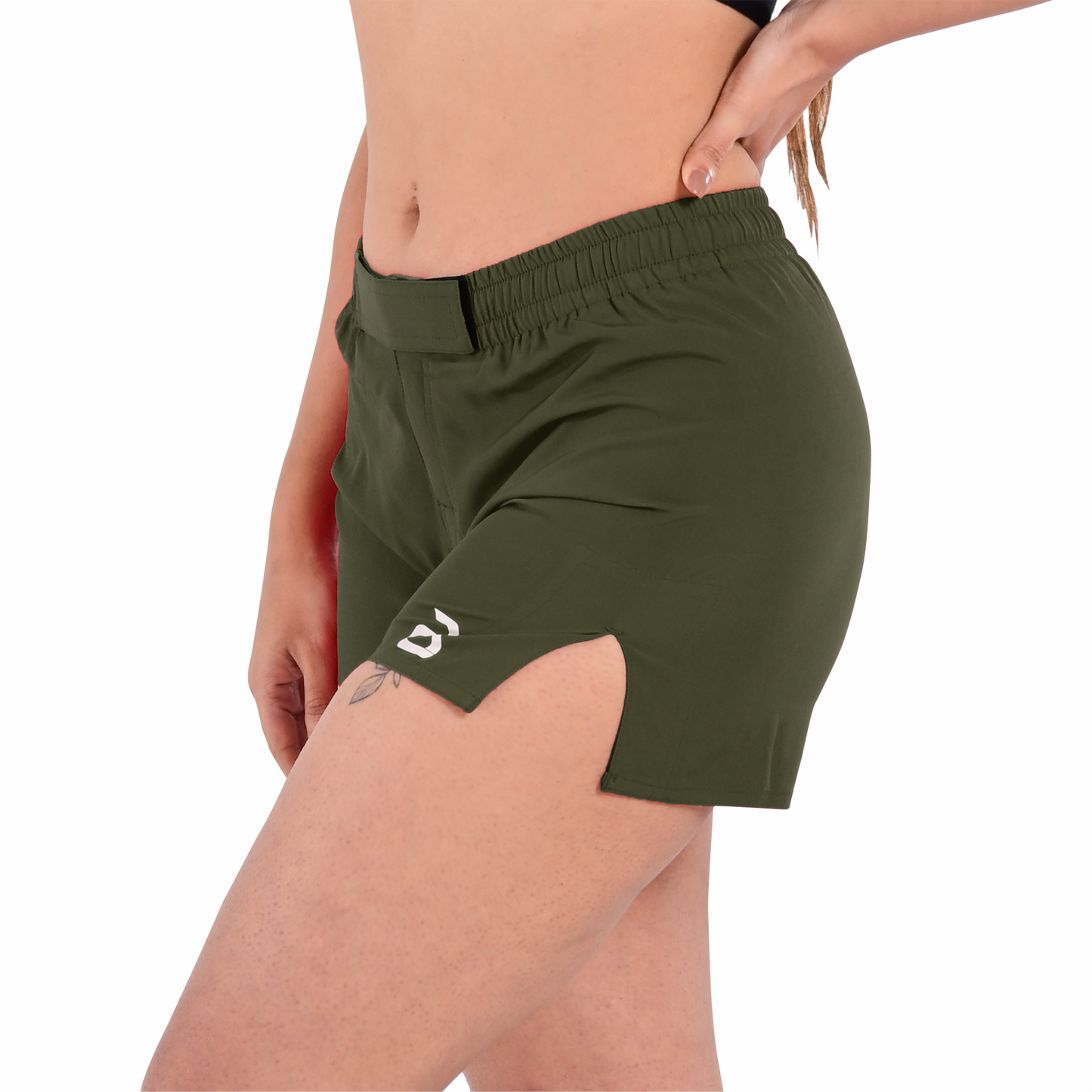 2BOLD Green Women’s MMA Grappling Shorts – BJJ, No-Gi, Muay Thai, Yoga, Training & Workout Shorts