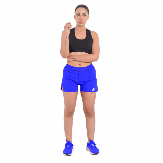 2BOLD Blue Women’s MMA Grappling Shorts – BJJ, No-Gi, Muay Thai, Yoga, Training & Workout Shorts