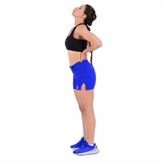 2BOLD Blue Women’s MMA Grappling Shorts – BJJ, No-Gi, Muay Thai, Yoga, Training & Workout Shorts