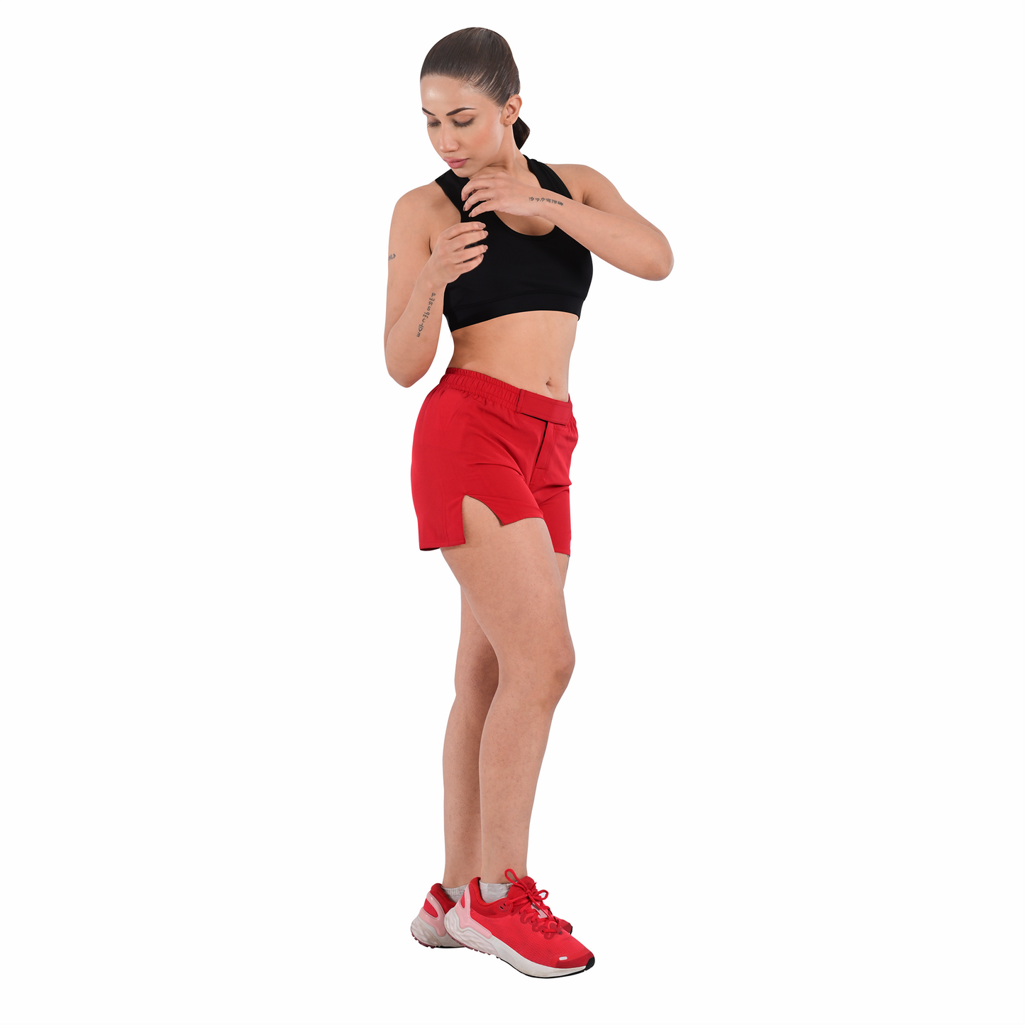2BOLD Red Women’s MMA Grappling Shorts – BJJ, No-Gi, Muay Thai, Yoga, Training & Workout Shorts