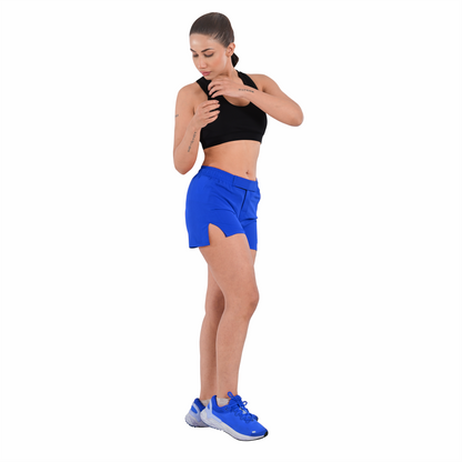 2BOLD Blue Women’s MMA Grappling Shorts – BJJ, No-Gi, Muay Thai, Yoga, Training & Workout Shorts