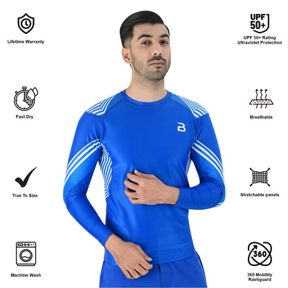 2BOLD Men’s Blue Brazilian Jiu Jitsu Rash Guards