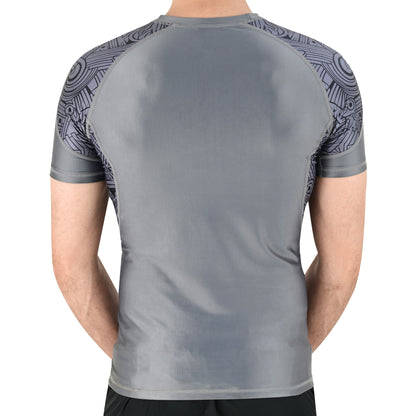 2BOLD Men’s Grey No-Gi Jiu Jitsu Rash Guard | BJJ & MMA Performance Top