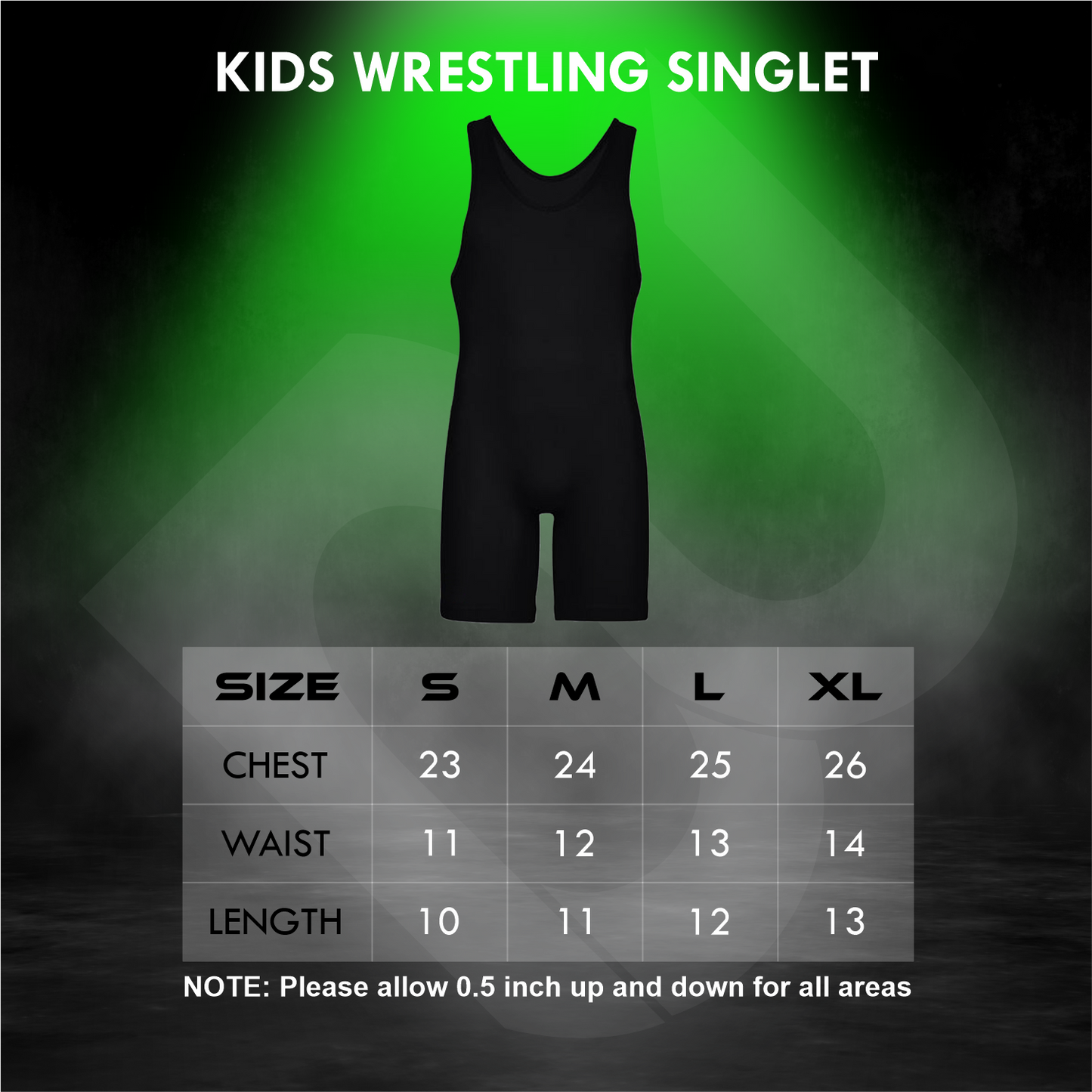 Youth Black Wrestling Singlet for Kids – BJJ, MMA, Grappling, No-Gi Compression Suit