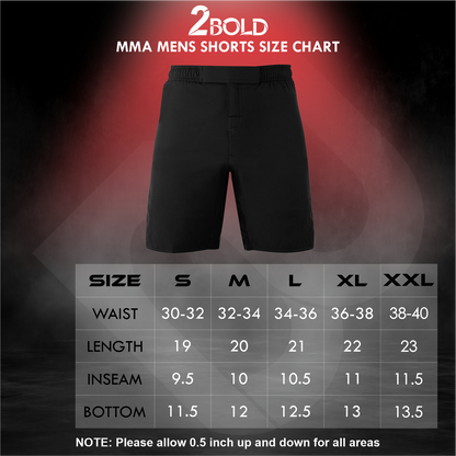 MMA Red Grappling Shorts – No-Gi BJJ, Jiu Jitsu, Muay Thai, Training Fight Shorts for Men