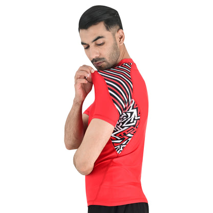 2BOLD Red Jiu Jitsu Rash Guards – Short Sleeve Mens Rash Guard