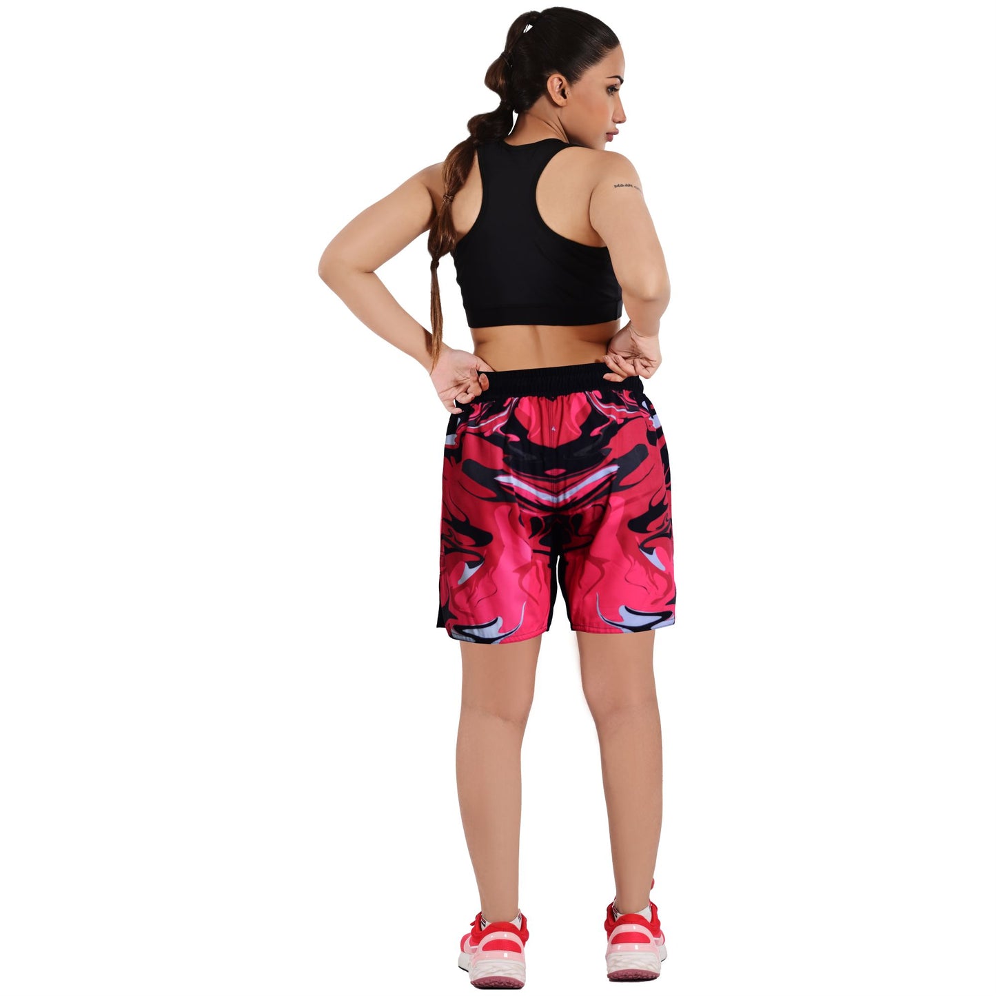 2BOLD Red Storm Women Shorts Boxing Trunks