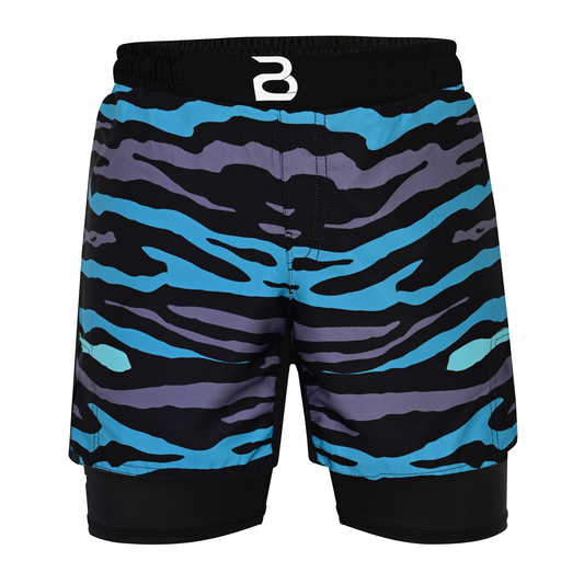 2BOLD Kids Emerald Green 2-in-1 Hybrid Shorts – Power, Comfort & Performance for Young Champions