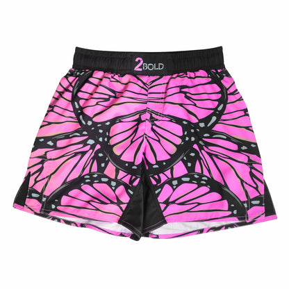 2BOLD Butterfly Pink Athletic Shorts Women