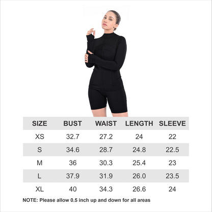 Women’s Workout Zip-Up Jacket – Lightweight Athletic Jacket with Zipper Pockets, Thumb Holes & Moisture-Wicking Fabric