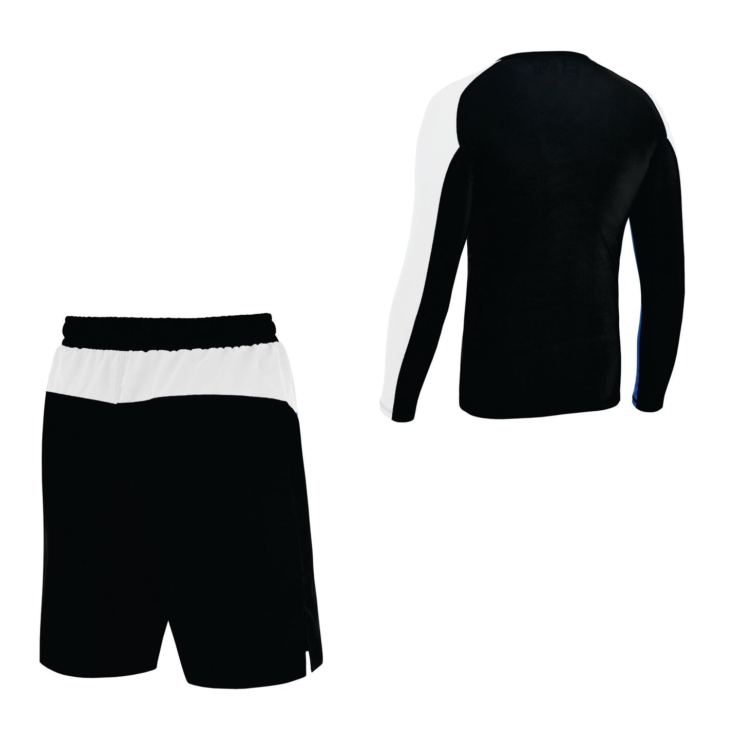 2BOLD Black-White Compression Rash Guard Shirt for Kids, Jiu Jitsu No Gi MMA Shorts Wrestling Workout Gym Set