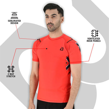2BOLD Orange No-Gi BJJ Rash Guard for Men – MMA & Grappling Gear