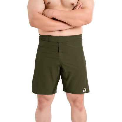 MMA Green Grappling Shorts – No-Gi BJJ, Jiu Jitsu, Muay Thai, Training Fight Shorts for Men