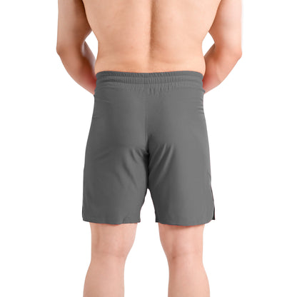 MMA Grey Grappling Shorts – No-Gi BJJ, Jiu Jitsu, Muay Thai, Training Fight Shorts for Men