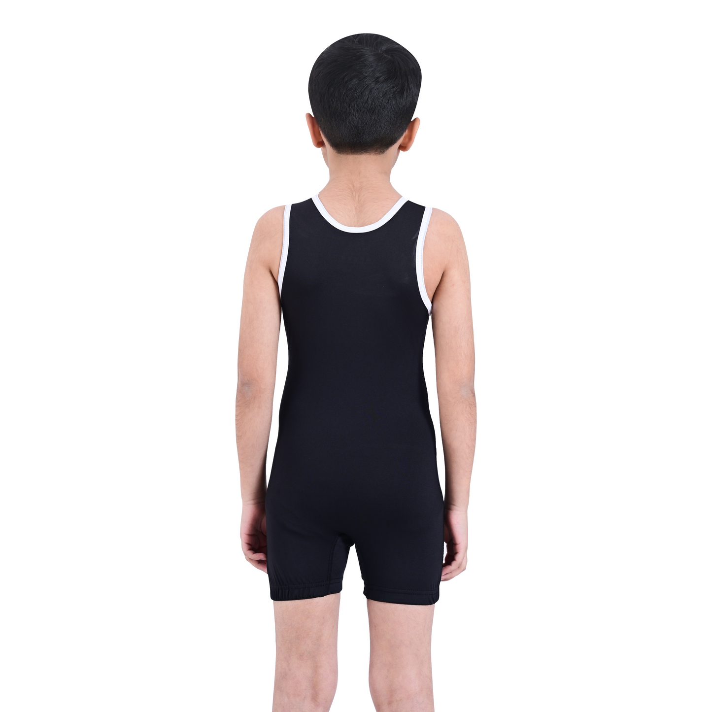 Youth Black Wrestling Singlet for Kids – BJJ, MMA, Grappling, No-Gi Compression Suit