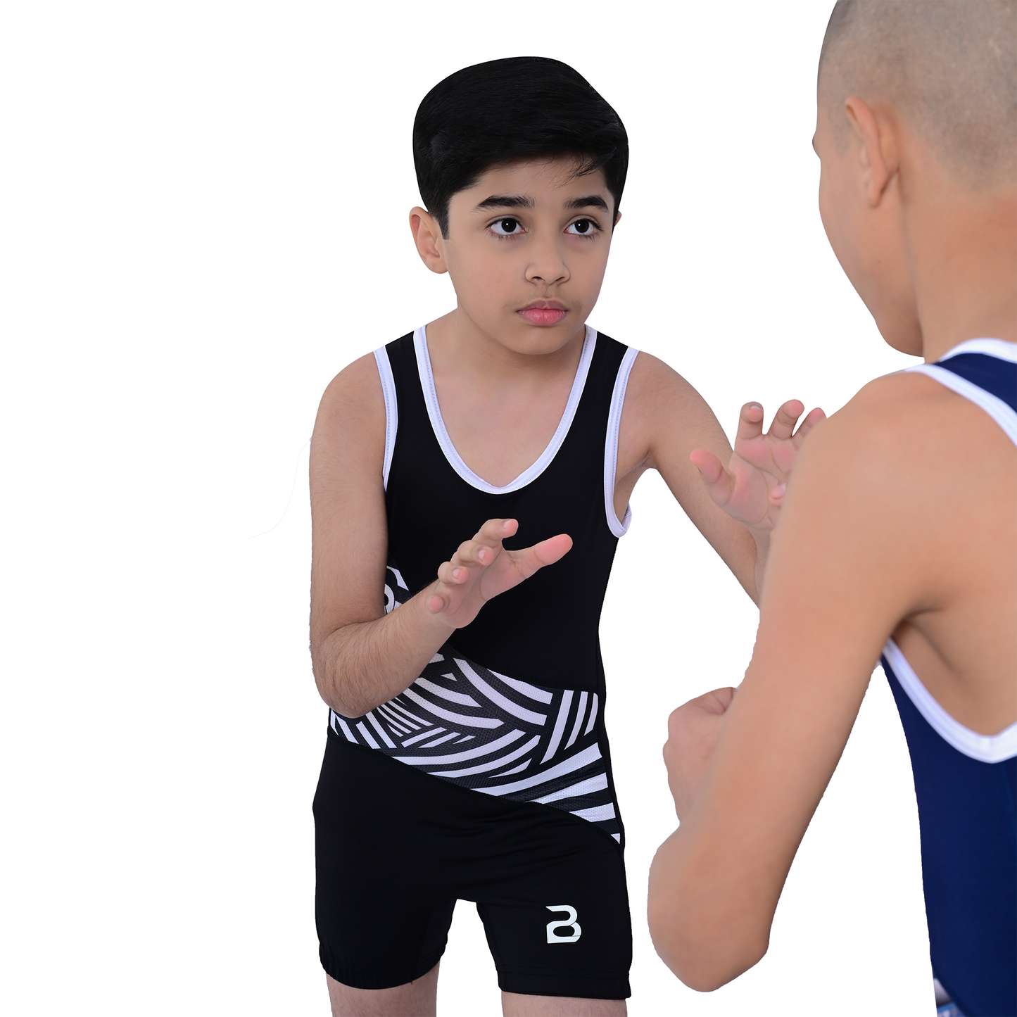 Youth Black Wrestling Singlet for Kids – BJJ, MMA, Grappling, No-Gi Compression Suit
