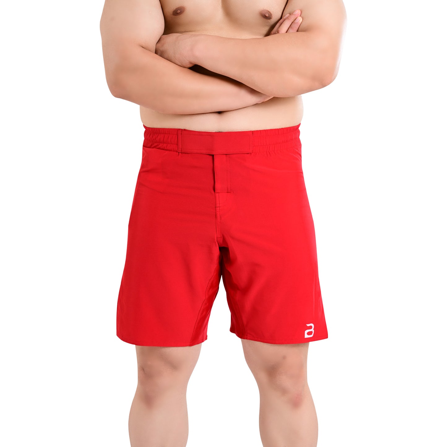 MMA Red Grappling Shorts – No-Gi BJJ, Jiu Jitsu, Muay Thai, Training Fight Shorts for Men