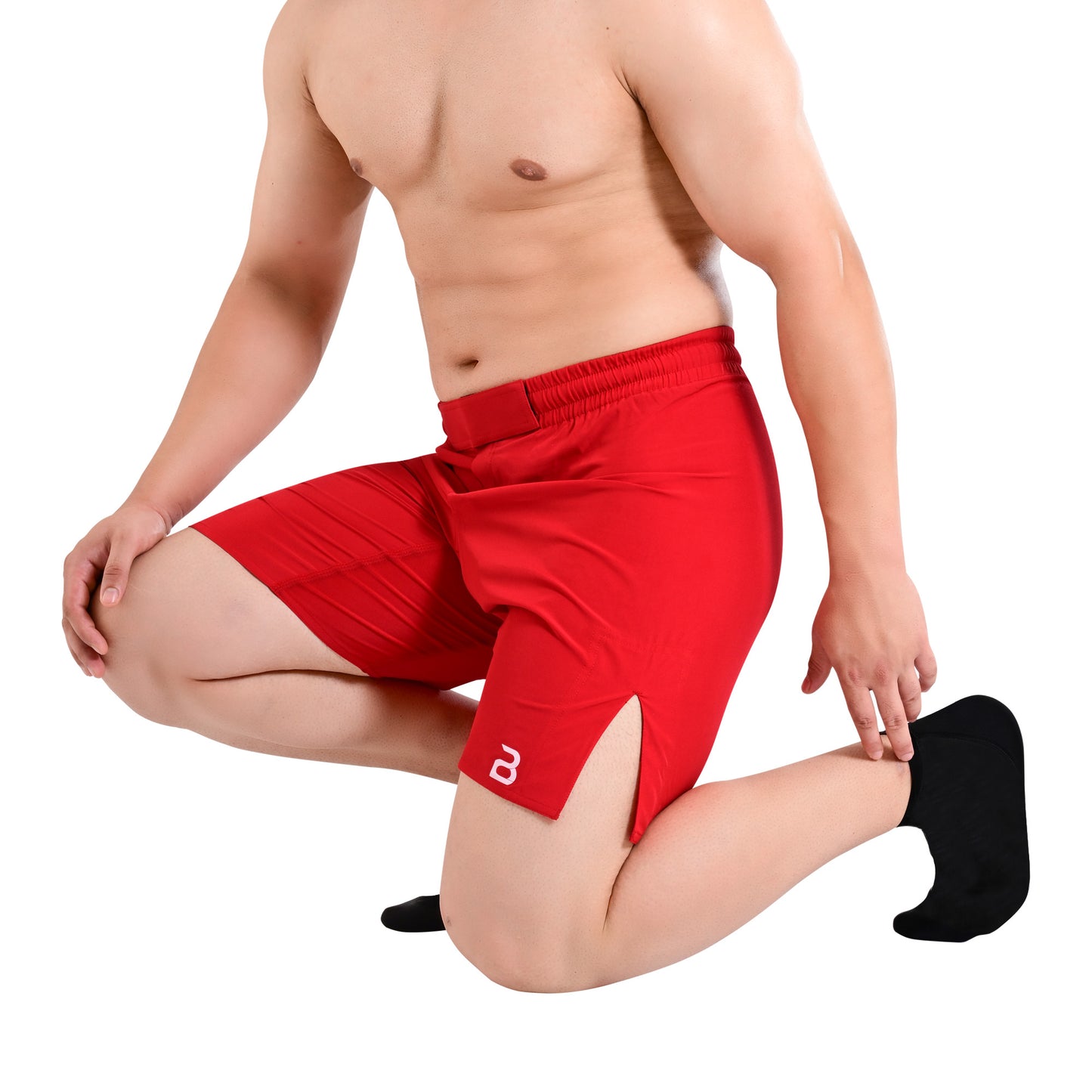 MMA Red Grappling Shorts – No-Gi BJJ, Jiu Jitsu, Muay Thai, Training Fight Shorts for Men